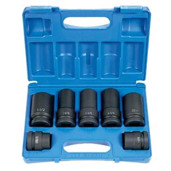 Light House Beauty Eagle 1" Drive 7 Pieces Truck Wheel Impact Socket Set LI3481042 - main